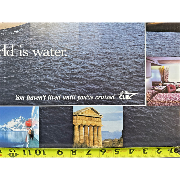 Carnival Victory Cruise Ship CLIA Poster World Travel Advertising 30" x 20" EUC - Picture 4 of 10